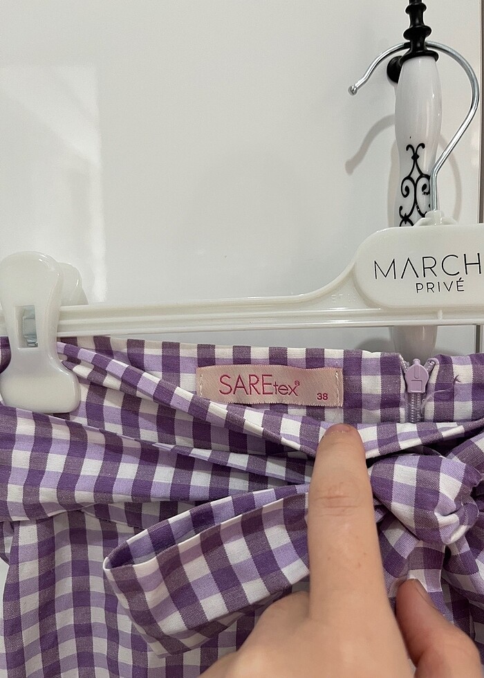 Pötikare desenli fırfırlı etek - Görsel 5