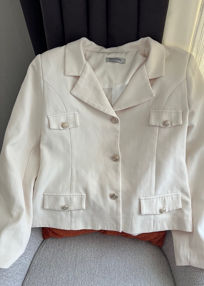 Gold düğmeli Blazer Ceket - Görsel 2