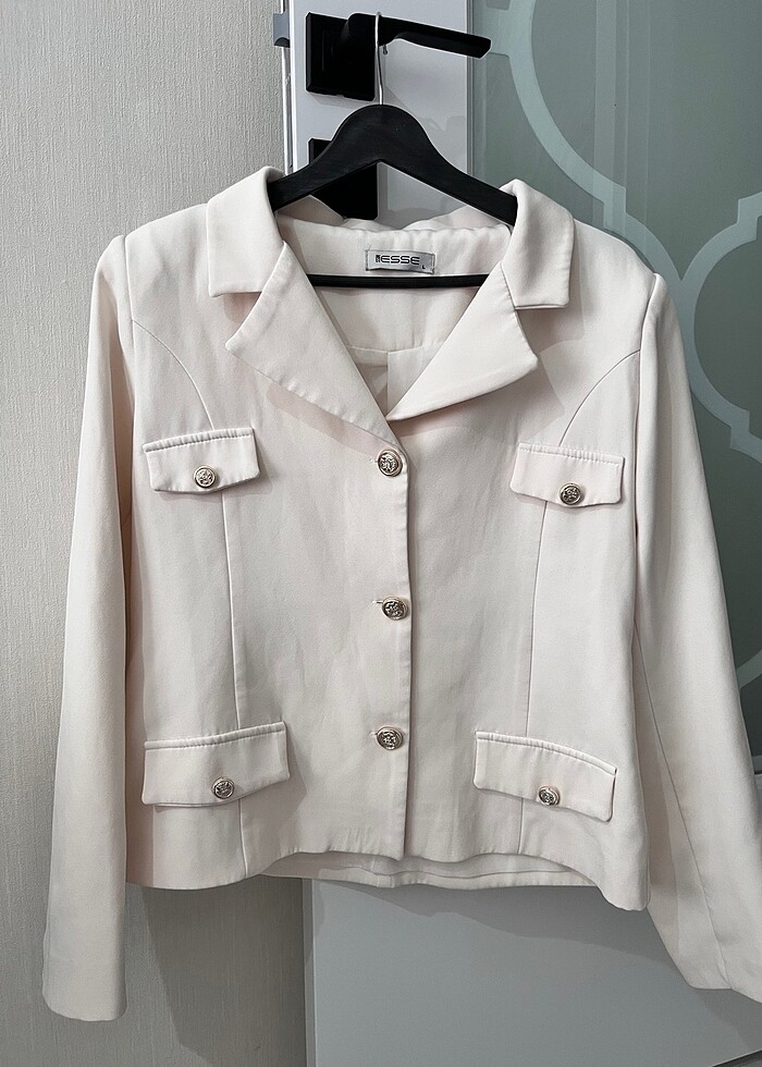 Gold düğmeli Blazer Ceket - Görsel 3