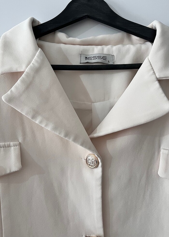 Gold düğmeli Blazer Ceket - Görsel 4