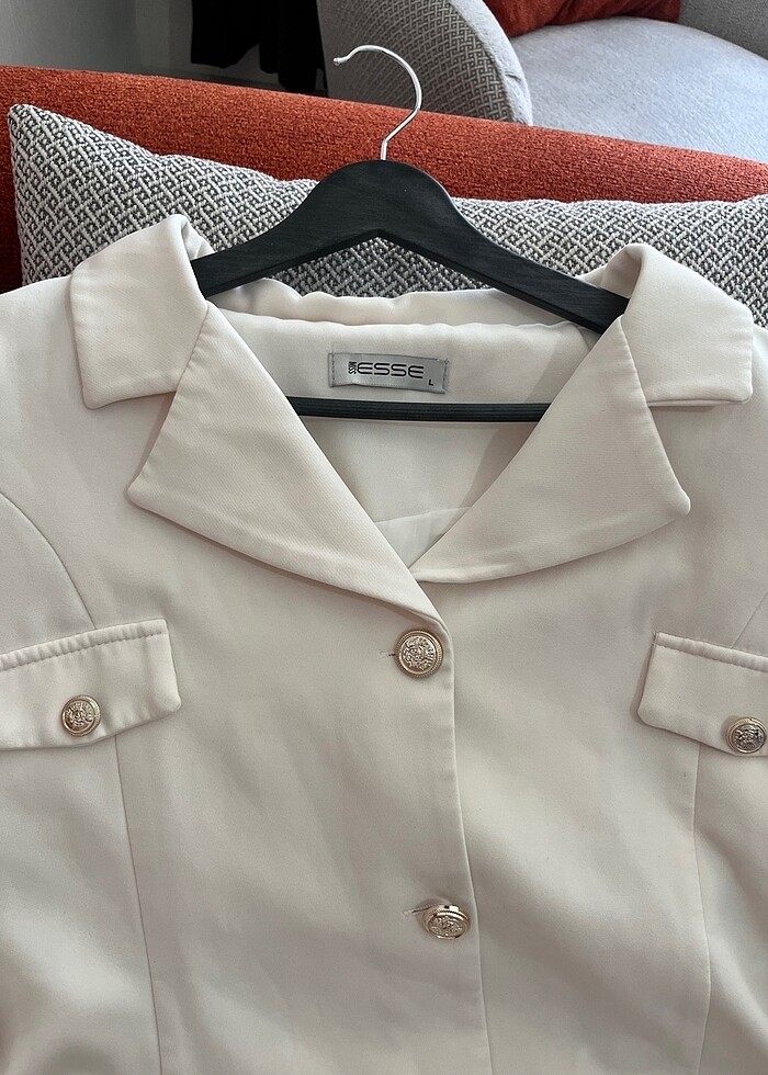 Gold düğmeli Blazer Ceket - Görsel 5