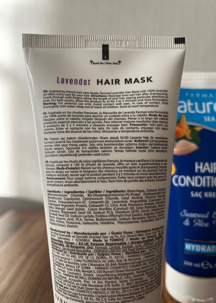 Farmasi saç maskesi ve saç kremi - Görsel 2