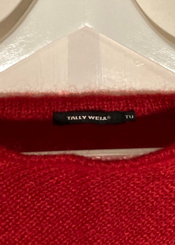 Kadın Kırmızı Örgü Yün Triko - Görsel 2