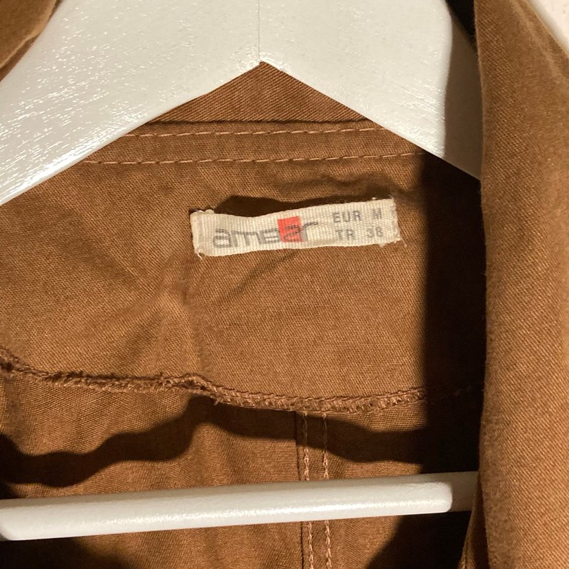 Düğmeli Kahverengi  Trençkot - Görsel 2