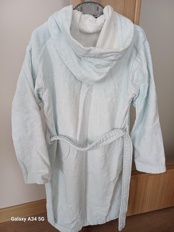 Baskılı Erkek Çocuk Bornoz - Pastel Beyaz - Görsel 3