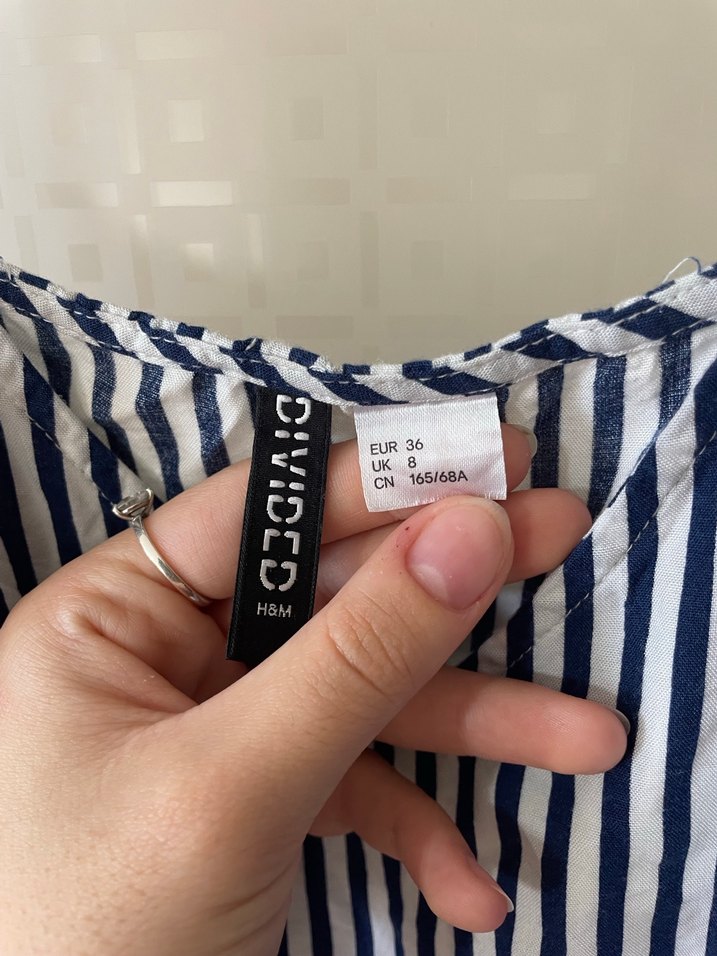 Çizgili V Yaka İnce Askılı Kadın Tulum - Görsel 2