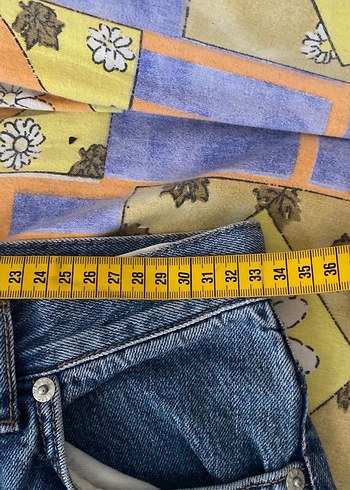 Düğmeli Mavi Kadın Denim Pantolon - Görsel 6