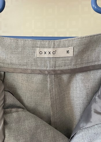 Gri Keten Pilili Kadın Pantolon - Görsel 3