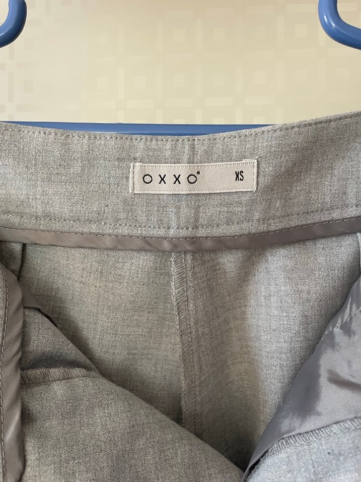 Gri Keten Pilili Kadın Pantolon - Görsel 3