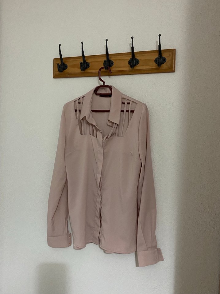 Pudra rengi gömlek - Görsel 4