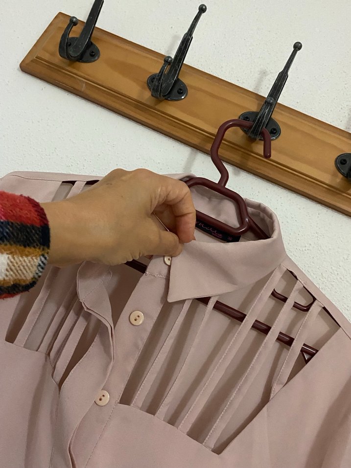 Pudra rengi gömlek - Görsel 3