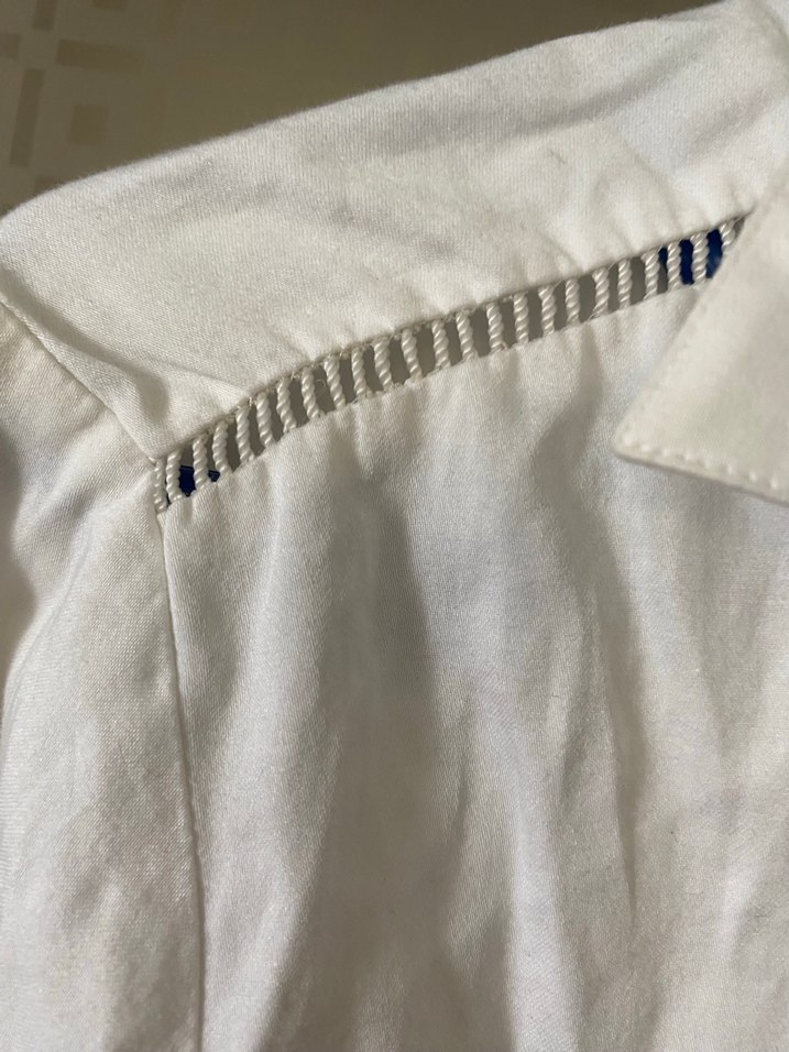 NETWORK Düğmeli Beyaz pamukluUzun Kollu Gömlek - Görsel 3