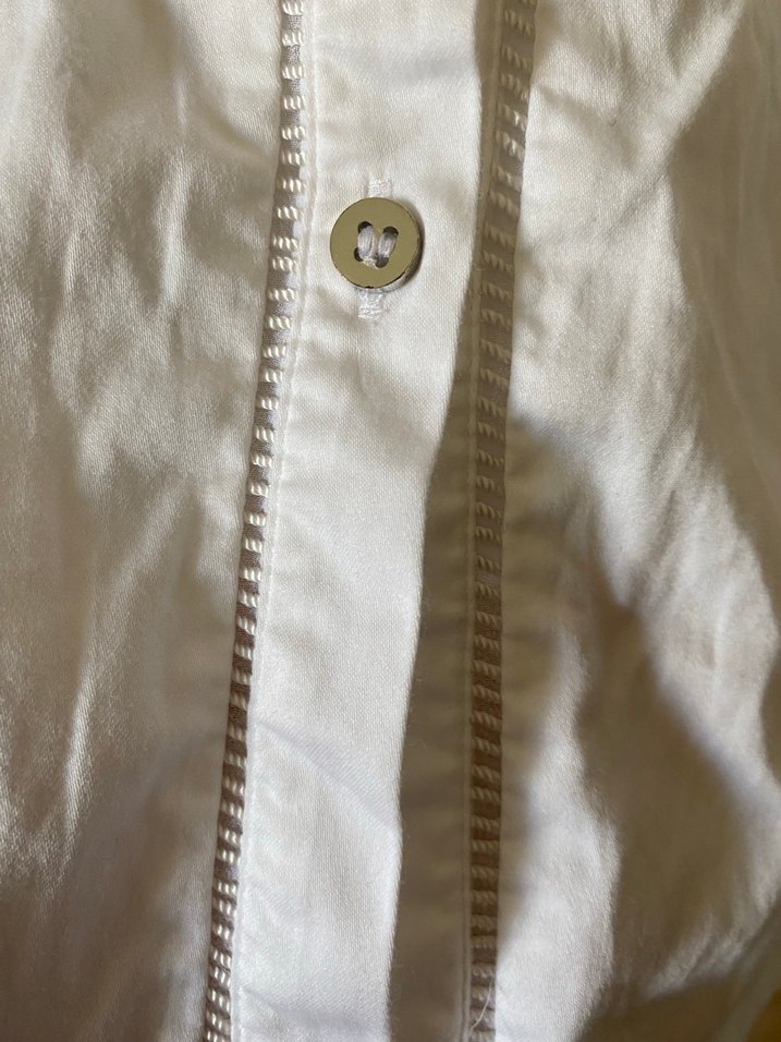 NETWORK Düğmeli Beyaz pamukluUzun Kollu Gömlek - Görsel 5