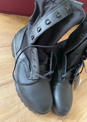 Siyah Lastik Bağcıklı Deri Erkek Bot - Görsel 2