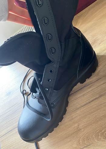 Siyah Lastik Bağcıklı Deri Erkek Bot - Görsel 6