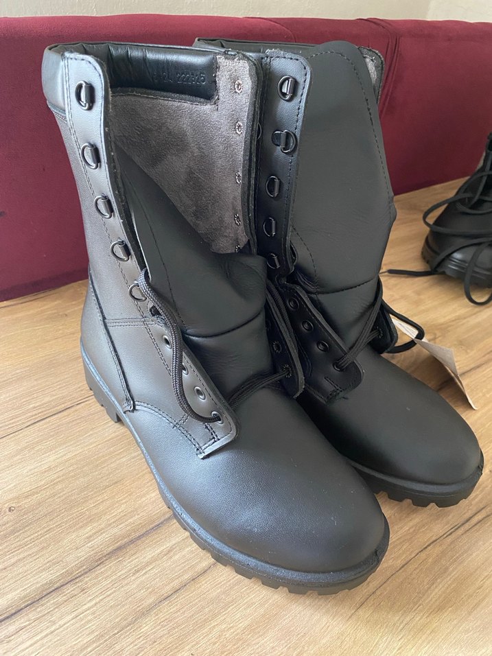 Siyah hakiki Deri Erkek Bot - Görsel 2