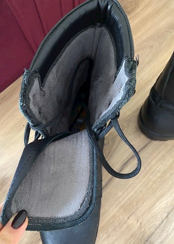 Erkek Siyah hakiki Deri Bot - Görsel 4