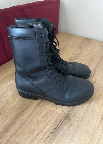 Erkek Siyah hakiki Deri Bot - Görsel 2