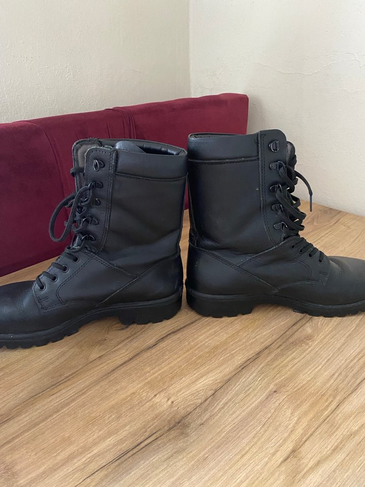 Erkek Siyah hakiki Deri Bot - Görsel 3