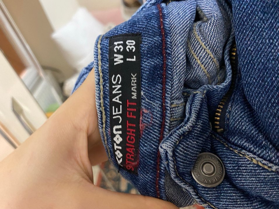 Geçmeli Mavi Midi Boy Bol Kesim Kot Pantolon - Görsel 2