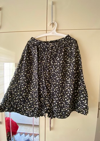 Addax Düğmeli Siyah Midi Salaş Etek - Görsel 3