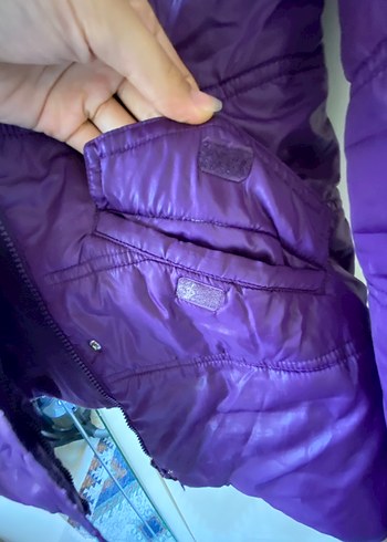 LCW Mor Düğmeli Kız Çocuk Mont - Görsel 3