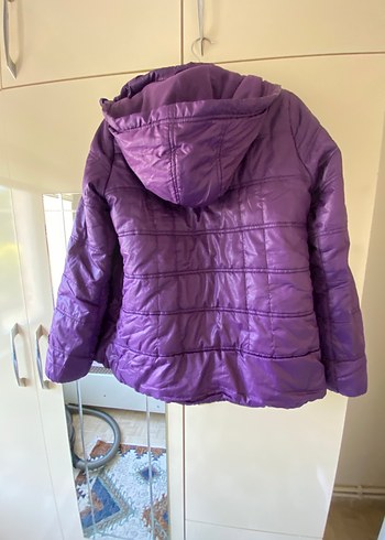 LCW Mor Düğmeli Kız Çocuk Mont - Görsel 7