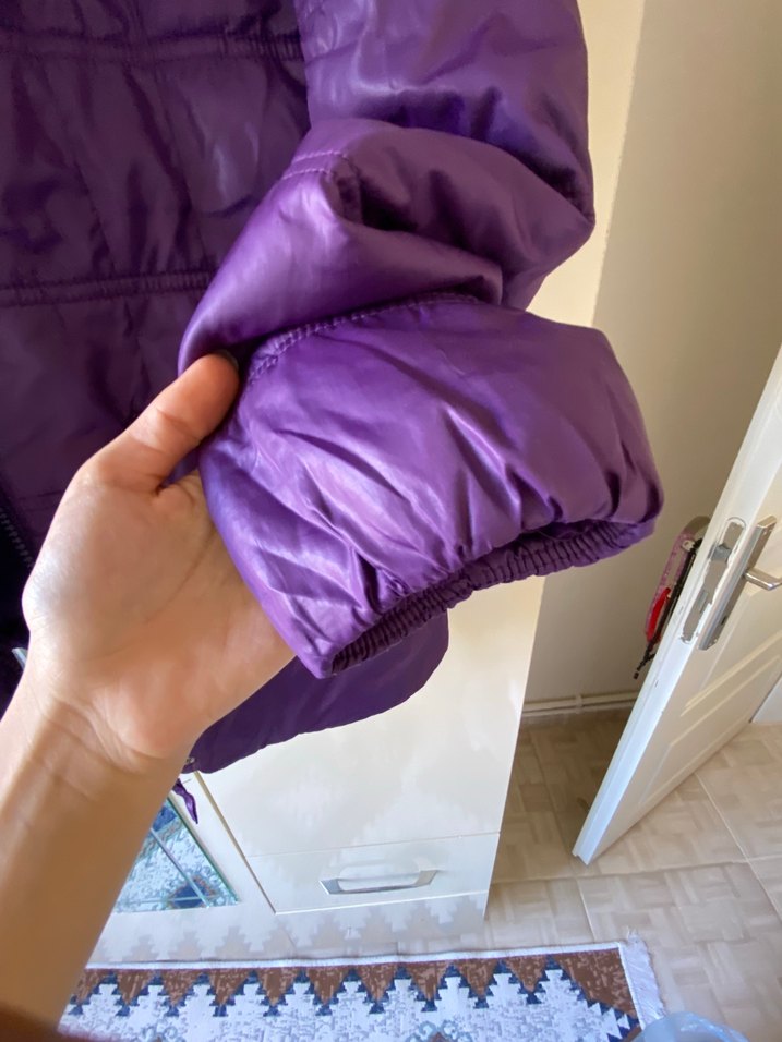 LCW Mor Düğmeli Kız Çocuk Mont - Görsel 5