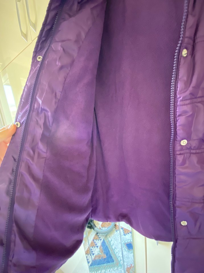 LCW Mor Düğmeli Kız Çocuk Mont - Görsel 4