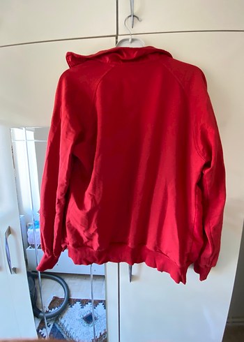 Kırmızı Fermuarlı Kadın Midi Ceket - Görsel 7