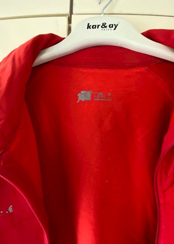 Kırmızı Fermuarlı Kadın Midi Ceket - Görsel 5