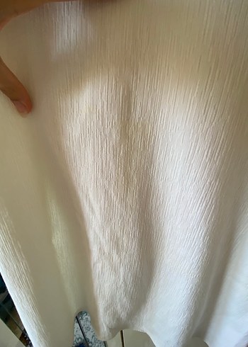 Mango Beyaz Kolsuz Yüksek Yakalı elbise - Görsel 4