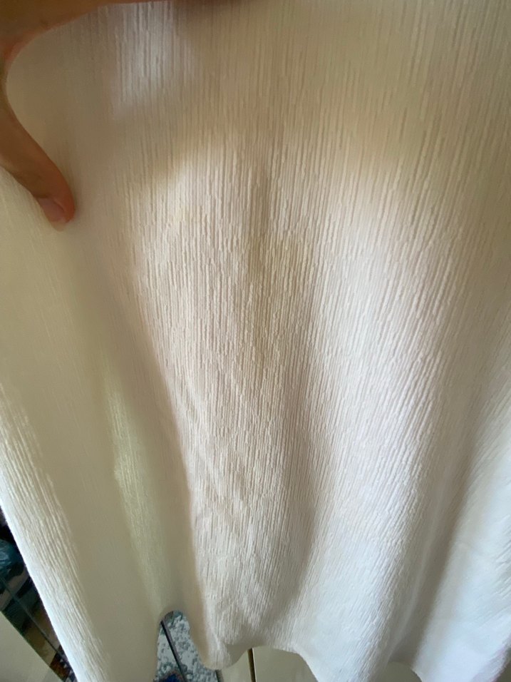 Mango Beyaz Kolsuz Yüksek Yakalı elbise - Görsel 4