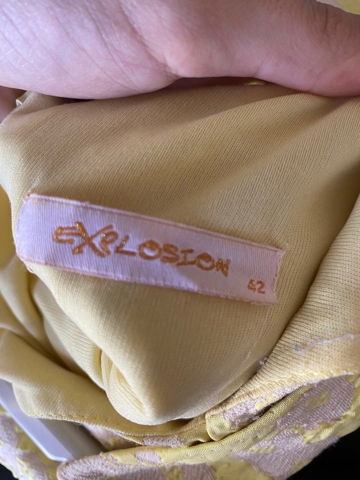 Sarı Midi Elbise - Görsel 5