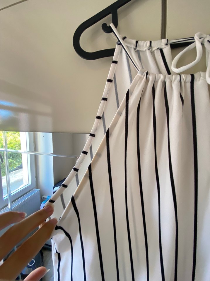 Mango Çizgili Askılı elbise - Görsel 5