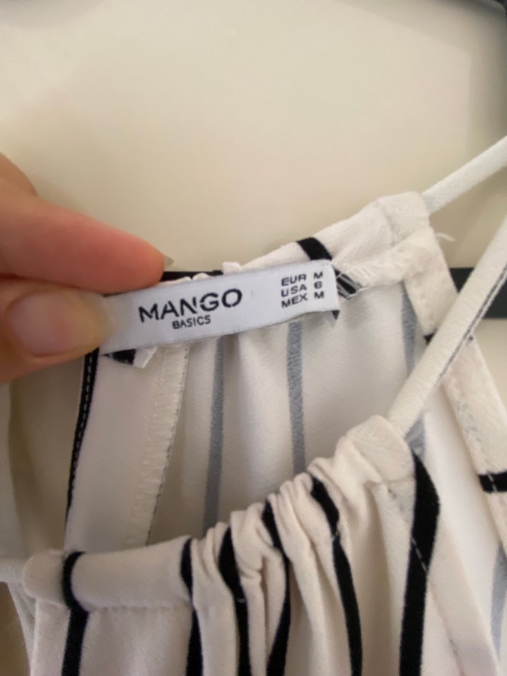 Mango Çizgili Askılı elbise - Görsel 3