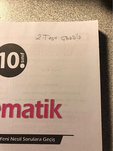 10. Sınıf Matematik Test Kitabı