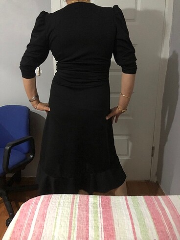 xl Beden siyah Renk Sıfır kruvaze elbise