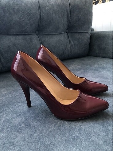 Bordo Kadın Topuklu Stiletto