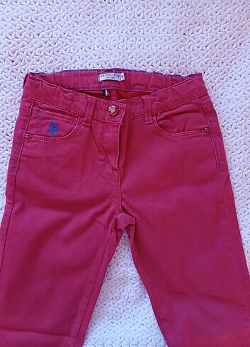 U.S Polo Assn. Kız çocuk keten pantolon