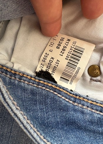 27 Beden mavi Renk Mavi Kadın Denim Normal Kesim Pantolon