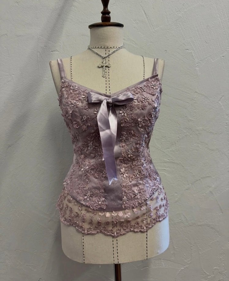 saten dantel işlemeli korse/büstiyer üst - Görsel 3
