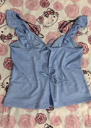 h&m coquette ince askili bluz - Görsel 3