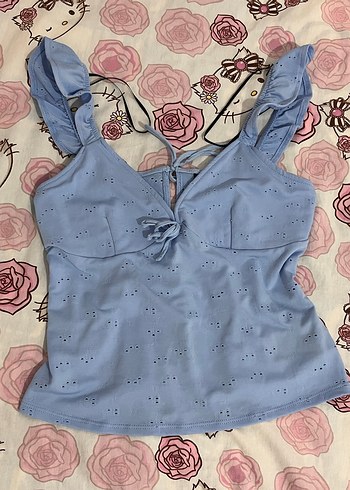 h&m coquette ince askili bluz - Görsel 2
