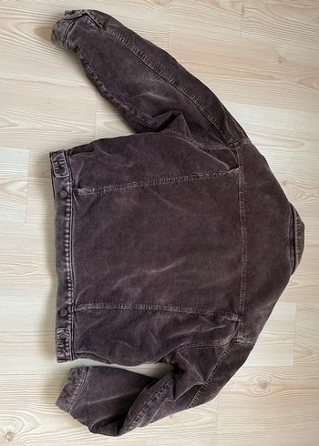 big star vintage kadife bomber mont - Görsel 5