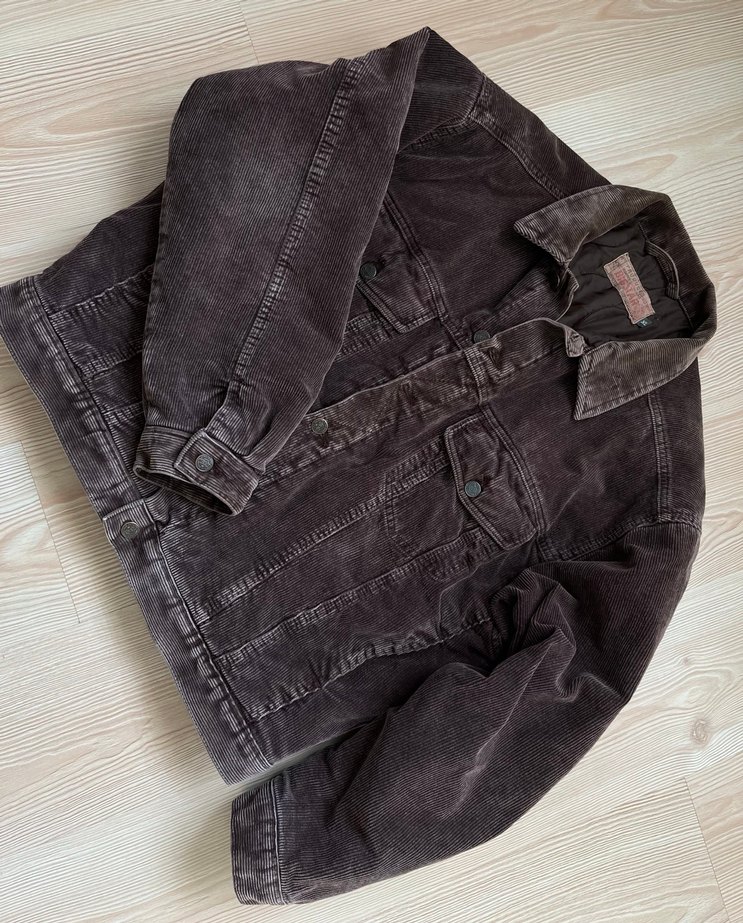 big star vintage kadife bomber mont - Görsel 3