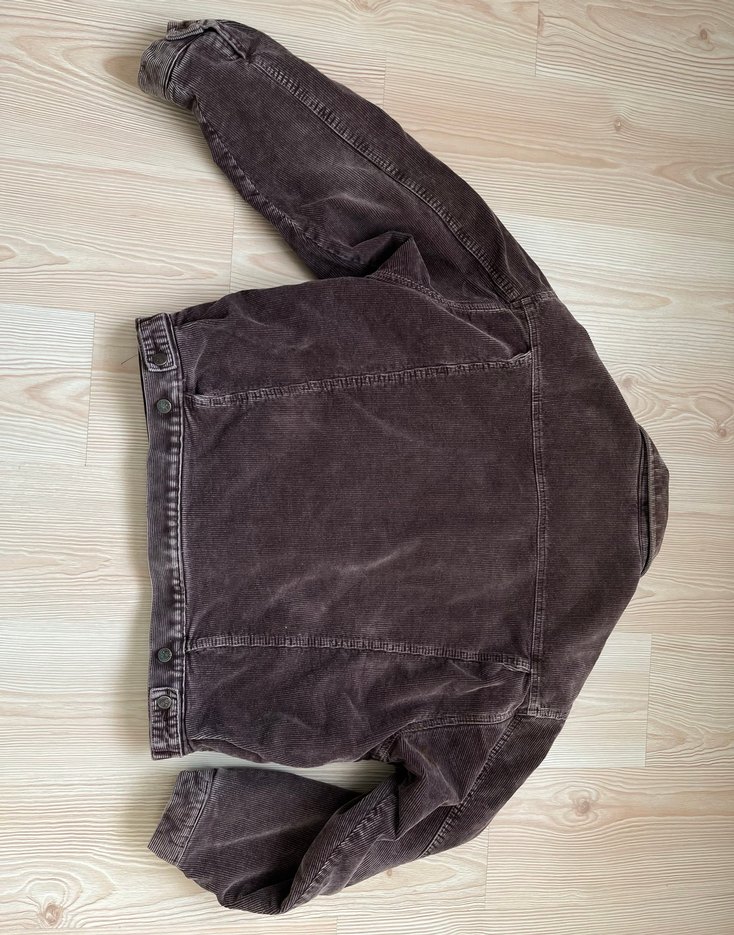 big star vintage kadife bomber mont - Görsel 5