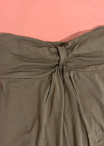 vintage straplez viskon bluz - Görsel 4