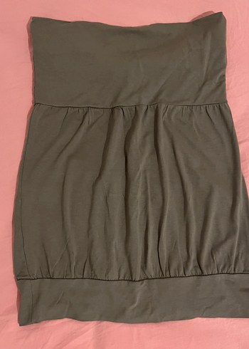 vintage straplez viskon bluz - Görsel 2