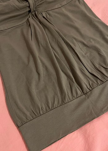 vintage straplez viskon bluz - Görsel 3